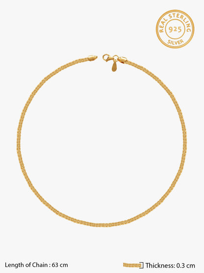Golden Close Wave Chain For Him