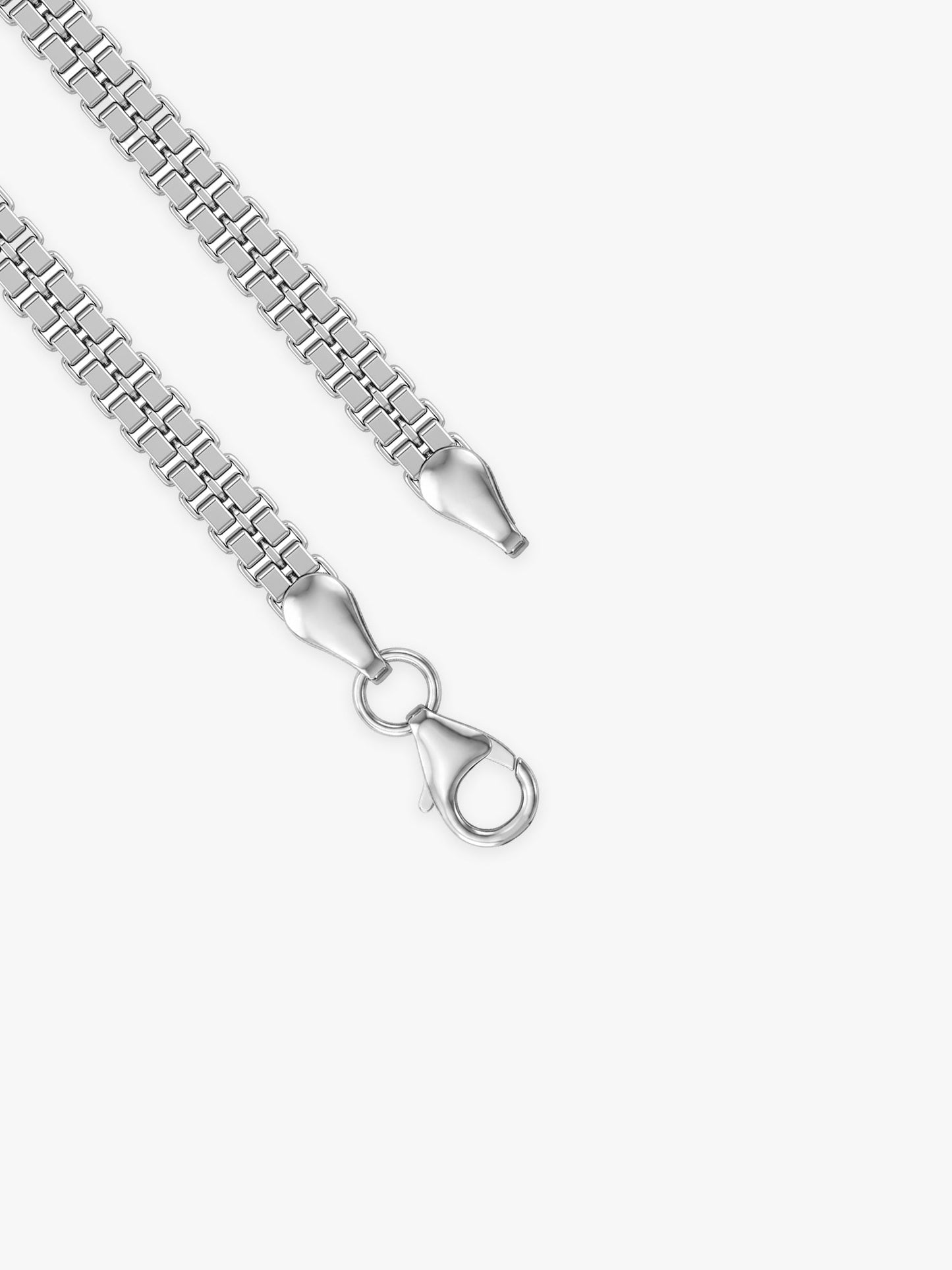 Silver Double Box Chain for Him