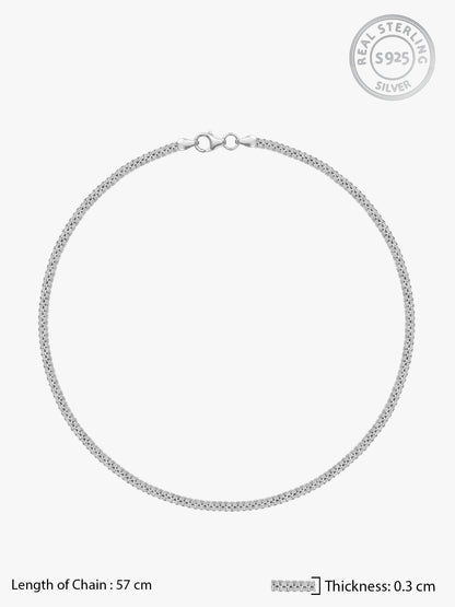 Silver Double Box Chain for Him