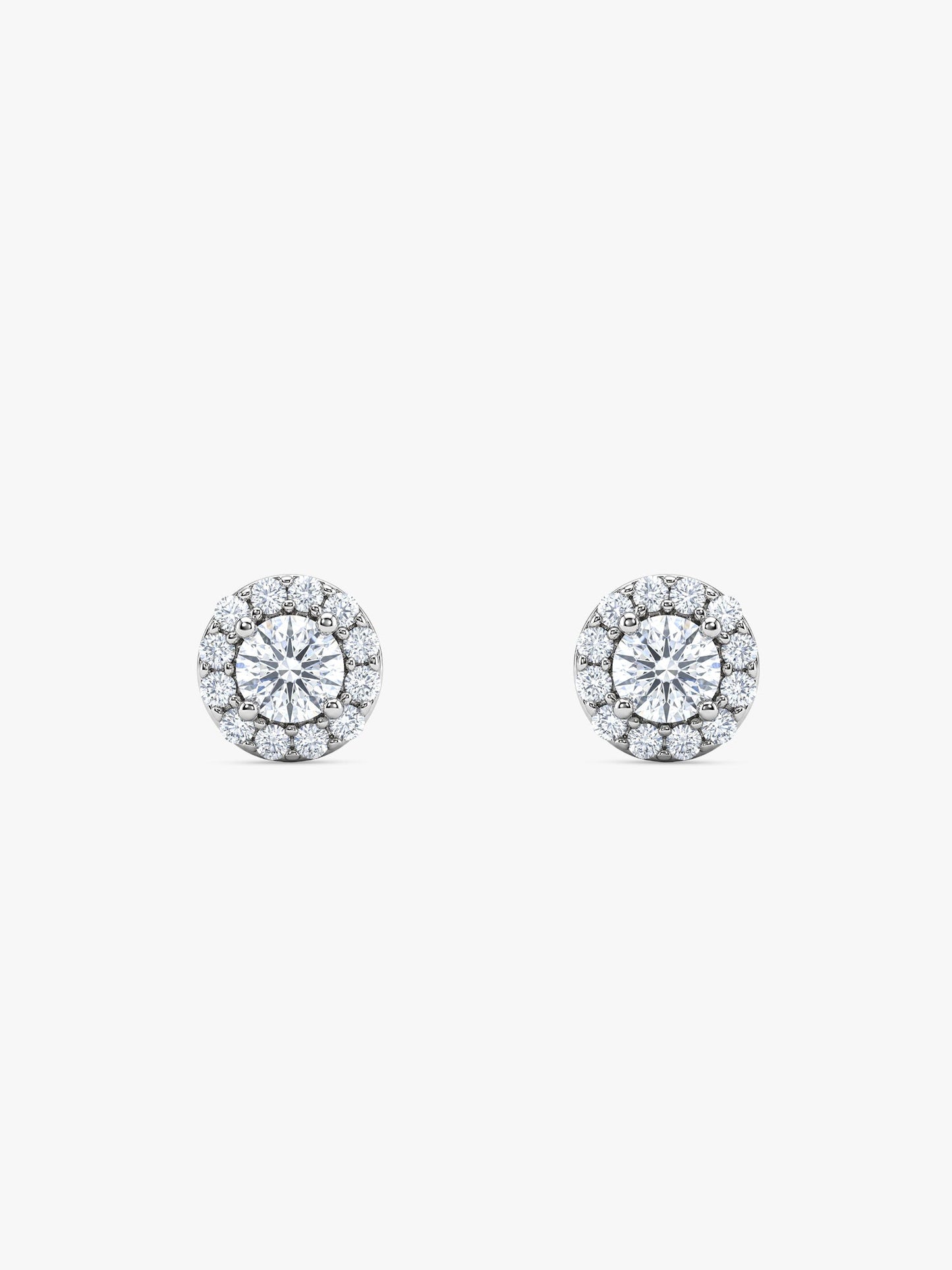 Silver Zircon Studded Elegant Stud Earrings