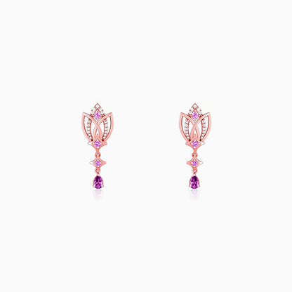 Rose Gold Blessed Notre Dame Earrings