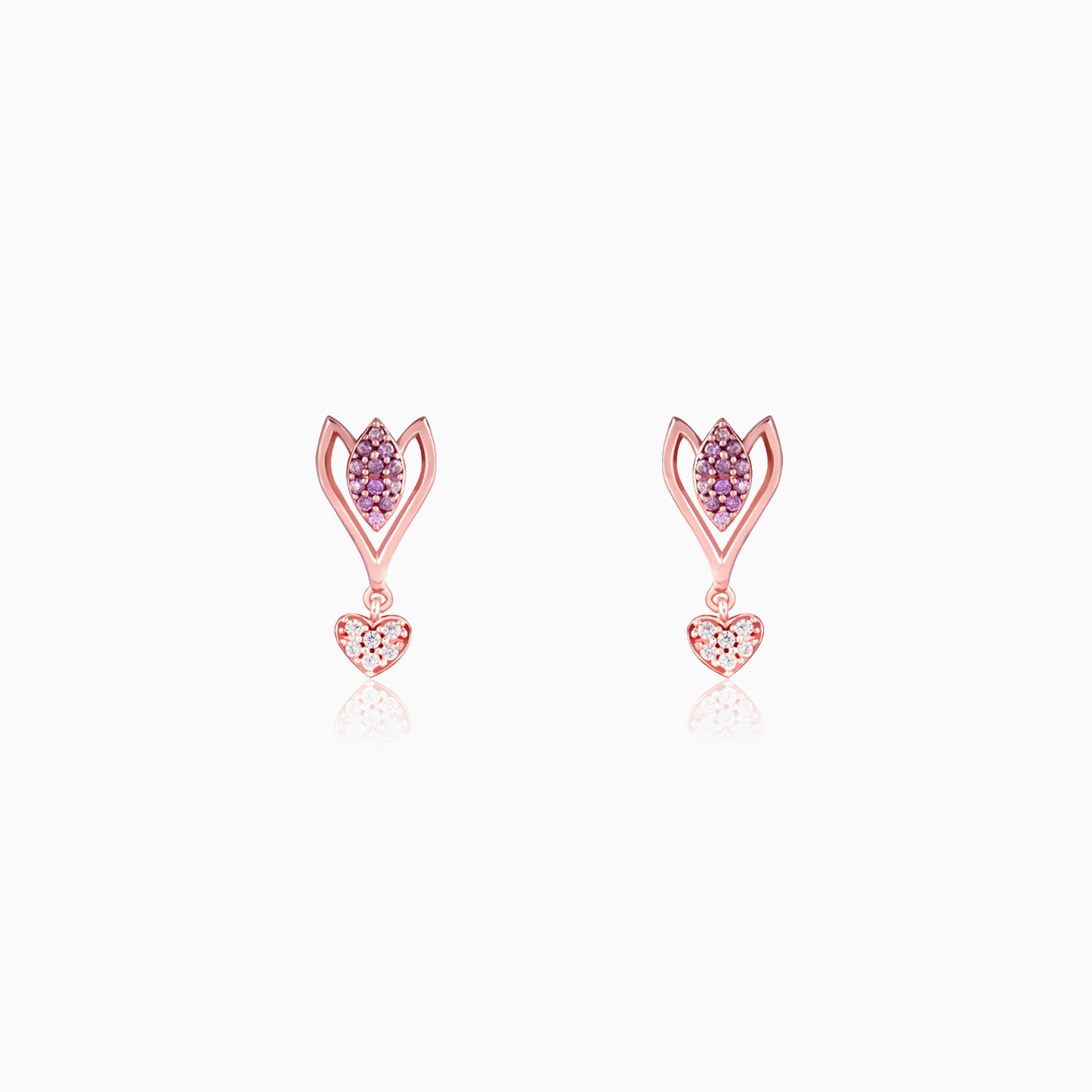 Rose Gold Blossoming Crocus Earrings
