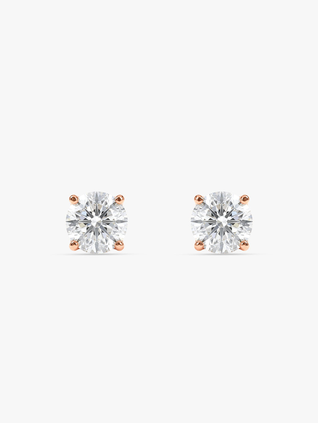 Rose Gold Classic Zircon Earrings