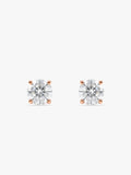 Rose Gold Classic Zircon Earrings