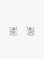 Rose Gold Classic Zircon Earrings