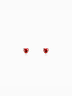 Silver Valentine Heart Stud Earrings