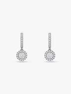 Silver Zircon Drizzle Drop Earrings