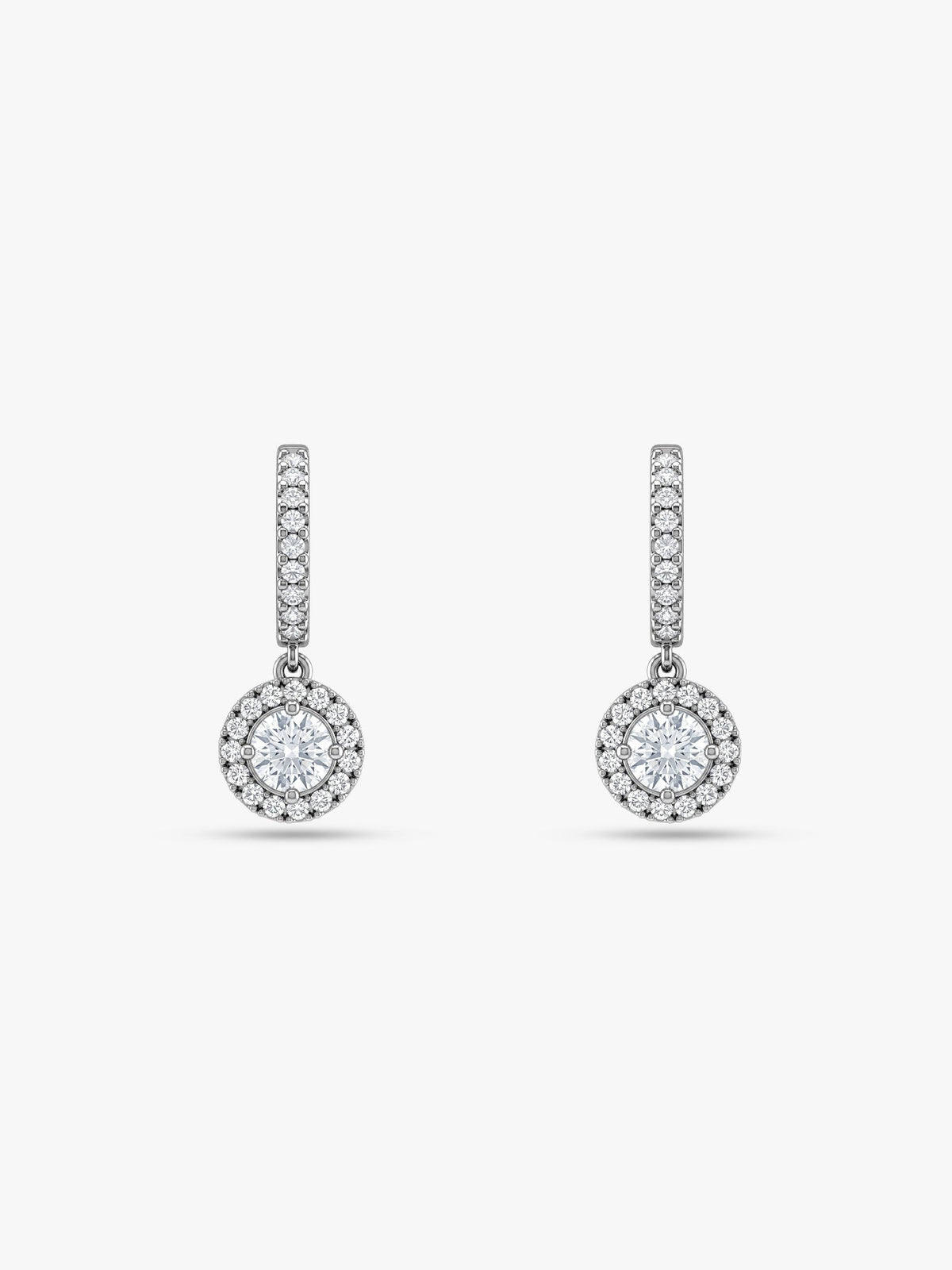 Silver Zircon Drizzle Drop Earrings