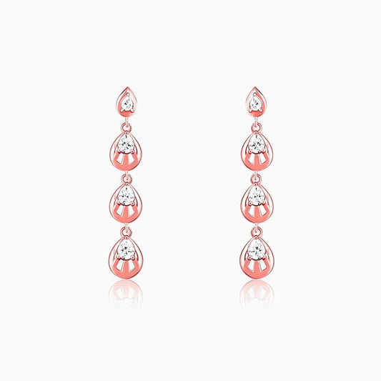 Rose Gold Paradise Love Earrings