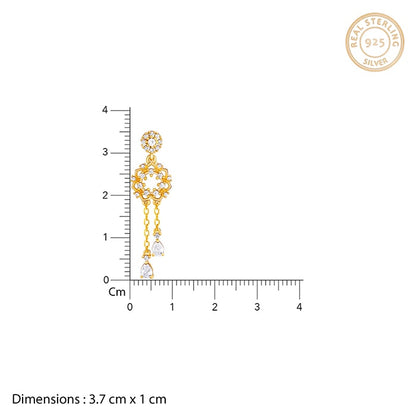 Anushka Sharma Golden Flower Dangling Earrings