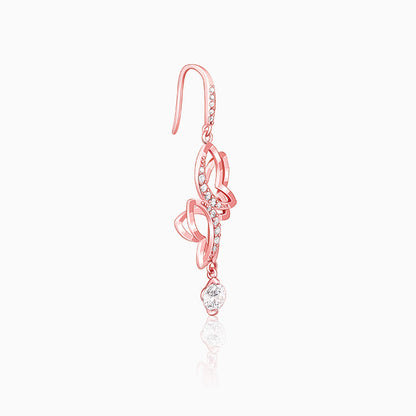 Rose Gold Shining Butterfly Earrings