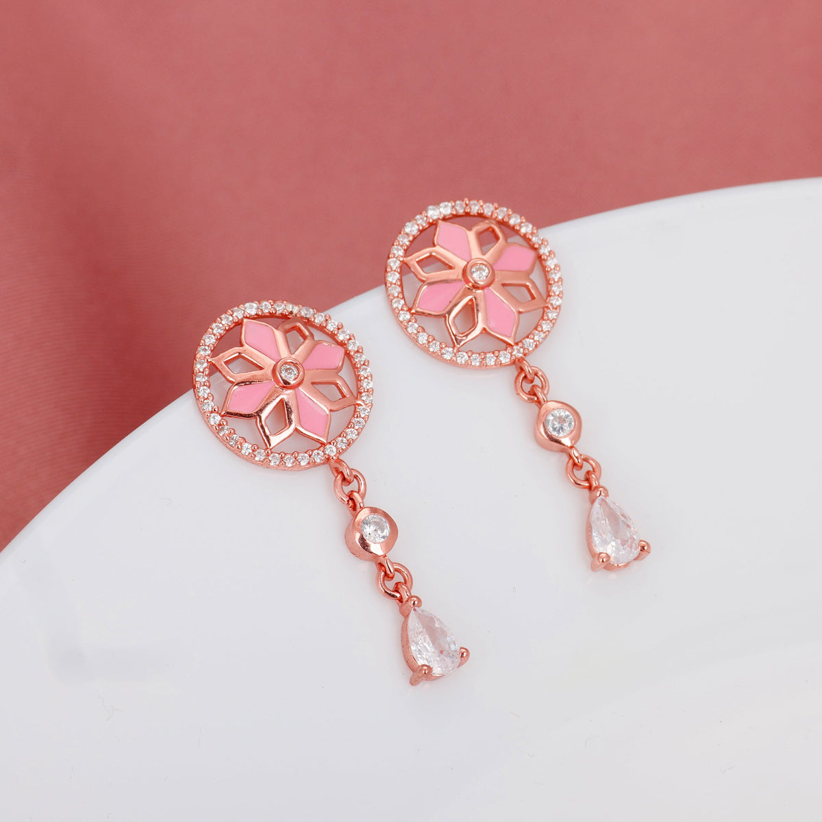 Rose Gold Mughal Royalty Earrings