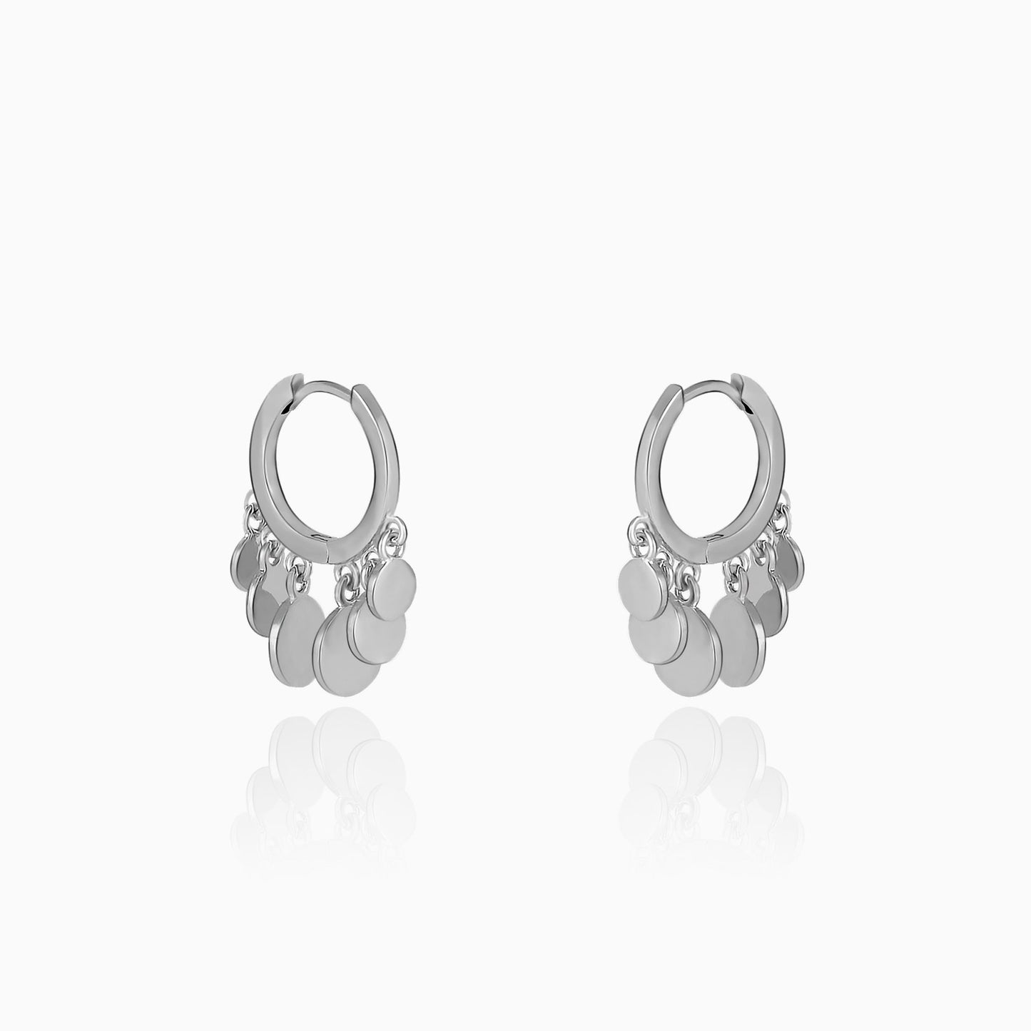 Silver Jingle Hoop Earrings