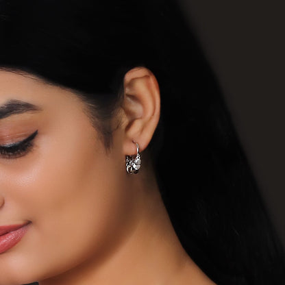 Silver Jingle Hoop Earrings
