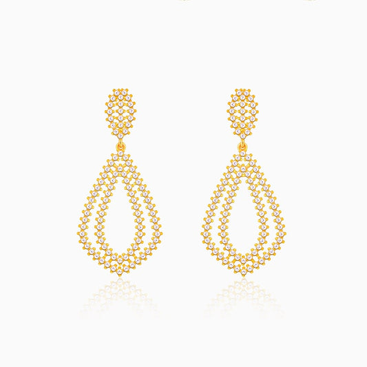 Golden Dangling Chandelier Earrings