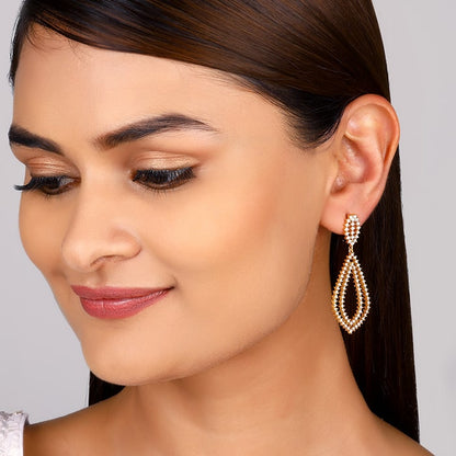 Golden Dangling Chandelier Earrings