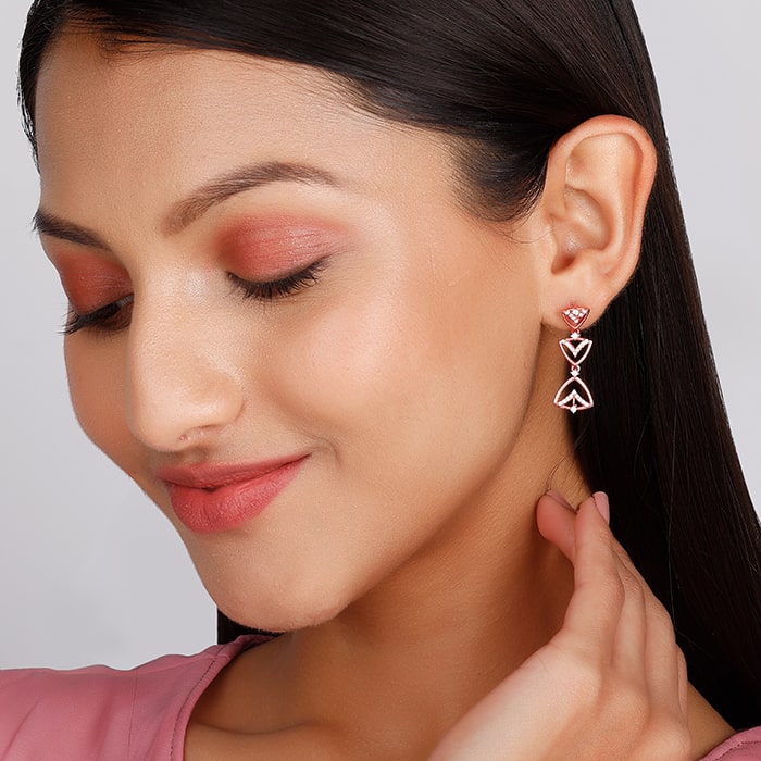 Rose Gold Mystical Mirage Earrings