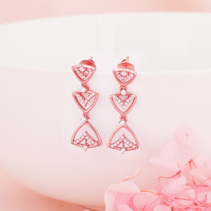 Rose Gold Mystical Mirage Earrings