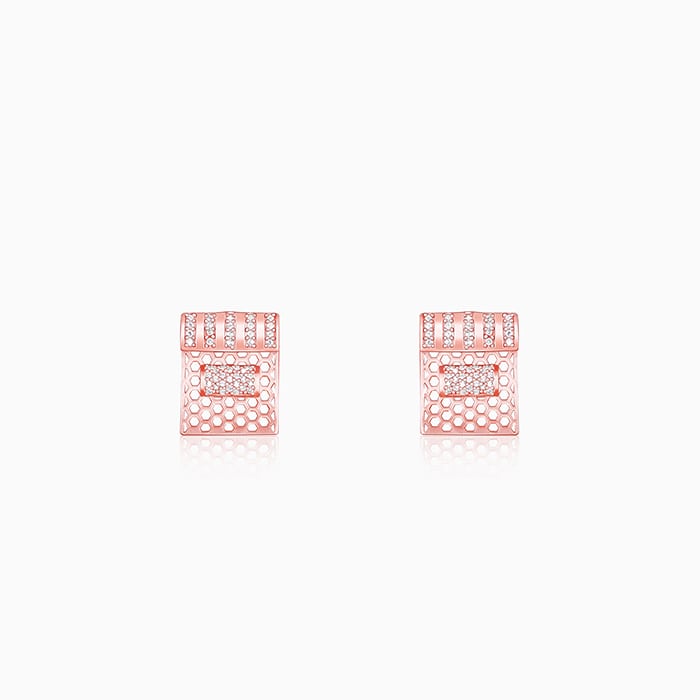Rose Gold Endless Romance Stud Earrings