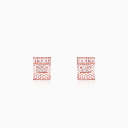Rose Gold Endless Romance Stud Earrings