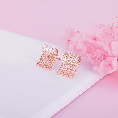 Rose Gold Endless Romance Stud Earrings