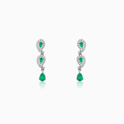 Silver Mango Leaf Earrings