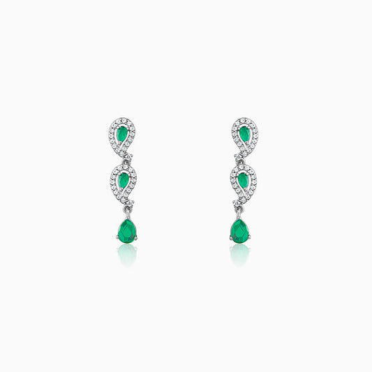 Silver Mango Leaf Earrings