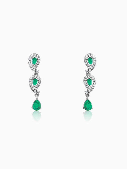 Silver Mango Leaf Earrings