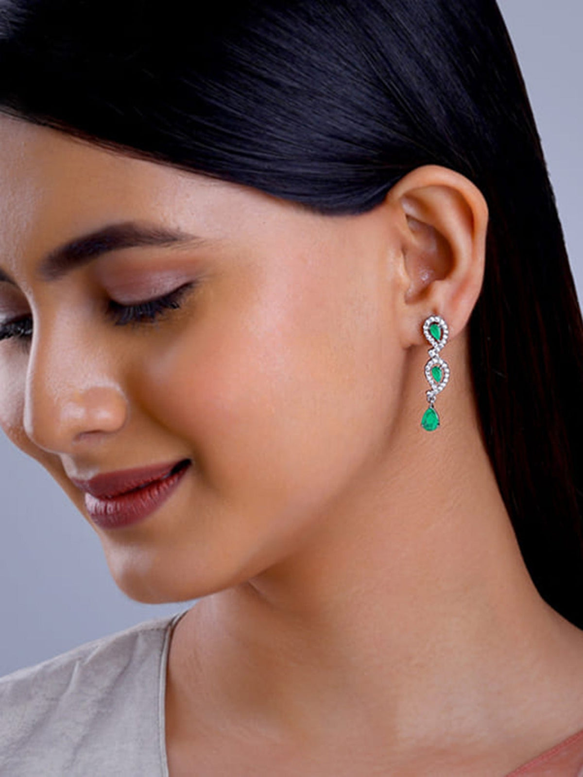Silver Mango Leaf Earrings