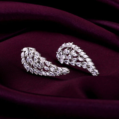Anushka Sharma Silver Spread Wings Earrings