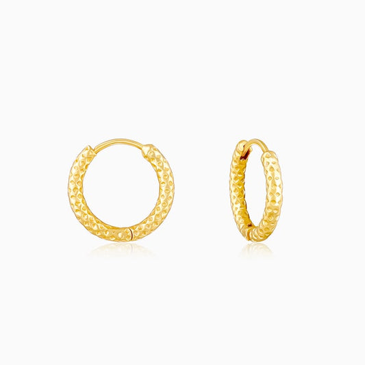 Golden Gleaming Sunlight Hoop Earrings