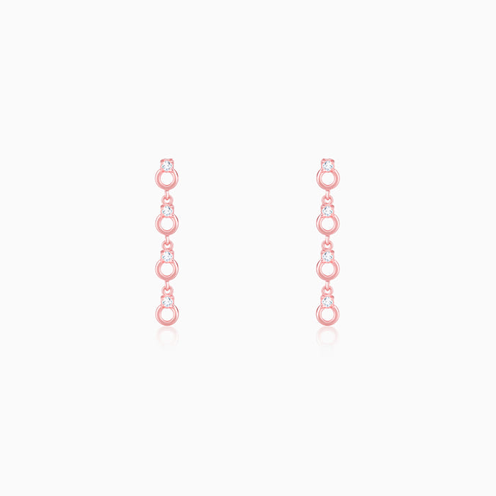 Rose Gold Bridal Blush Earrings