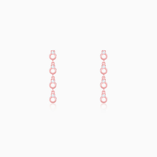 Rose Gold Bridal Blush Earrings