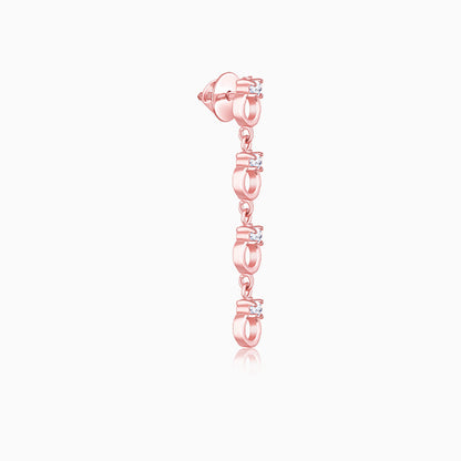 Rose Gold Bridal Blush Earrings