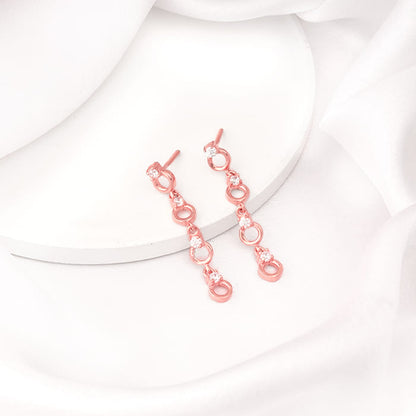 Rose Gold Bridal Blush Earrings