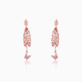 Rose Gold Lively Butterfly Earrings