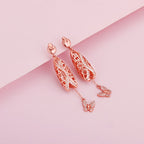 Rose Gold Lively Butterfly Earrings