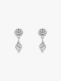 Silver Floral Twist Earrings