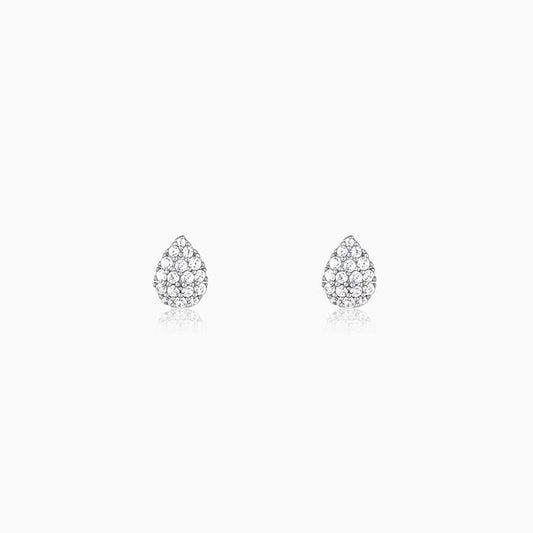 Silver Graceful Pear Earrings