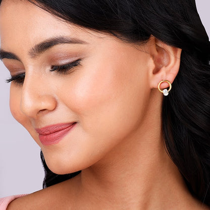 Golden Circle of Elegance Earrings