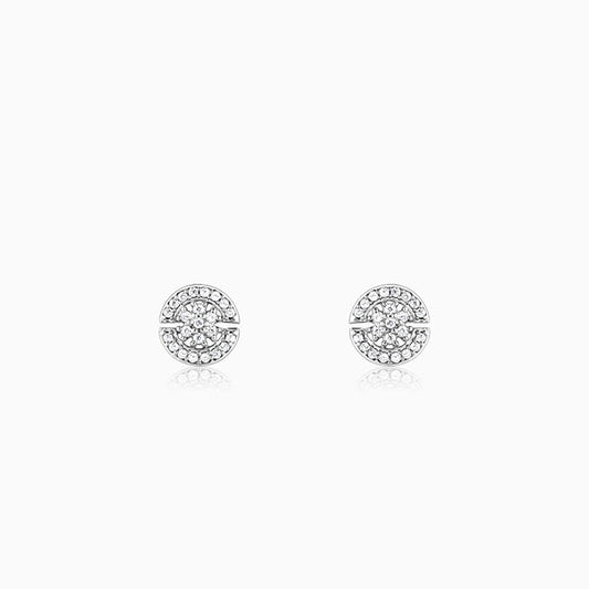 Silver Circular Earrings
