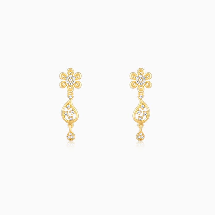 Golden Glorious Flower Earrings