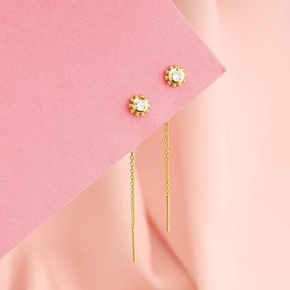 Golden Bling Sui Dhaga Earrings