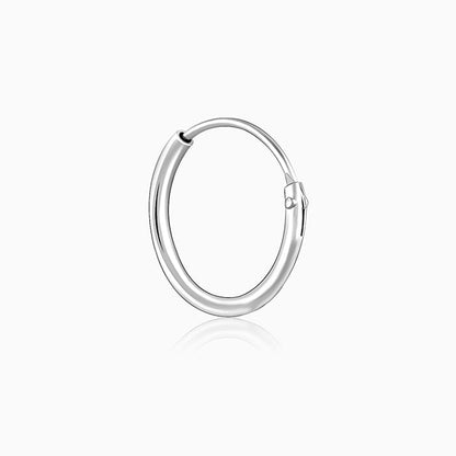 Silver Rosy Bird Kids Hoop Earrings (4-12 yrs)
