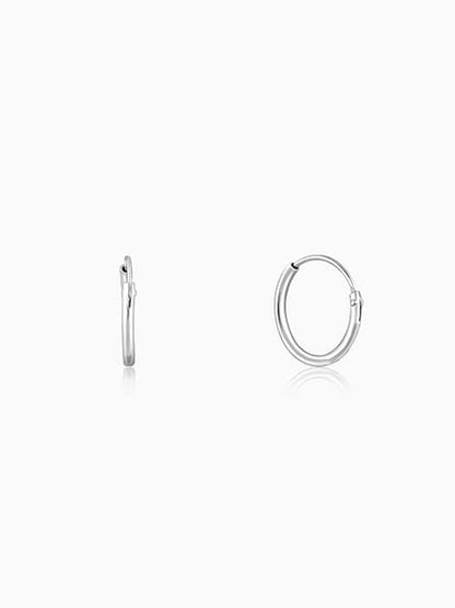 Silver Cheery Bee Kids Hoop Earrings (4-12 yrs)