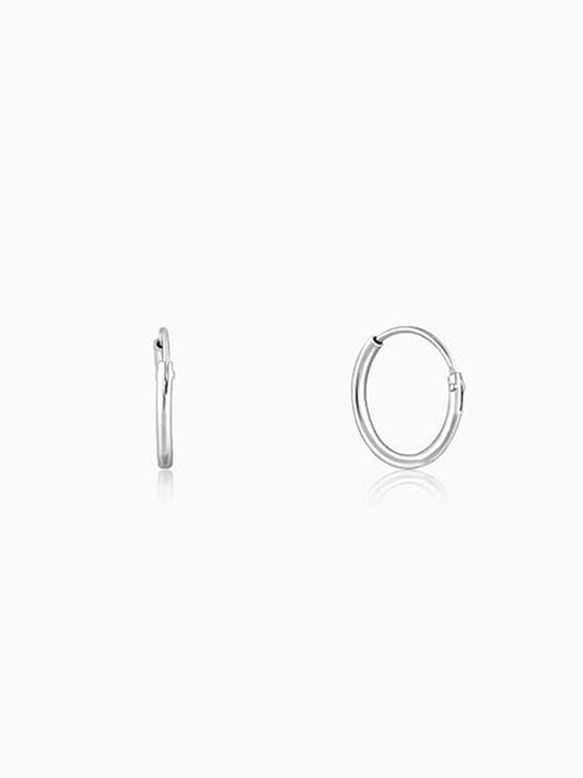 Silver Cheery Bee Kids Hoop Earrings (4-12 yrs)