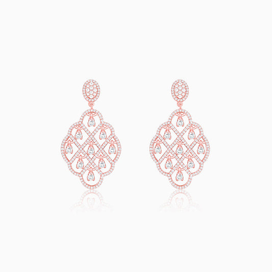Rose Gold Bask In The Beauty Earrings