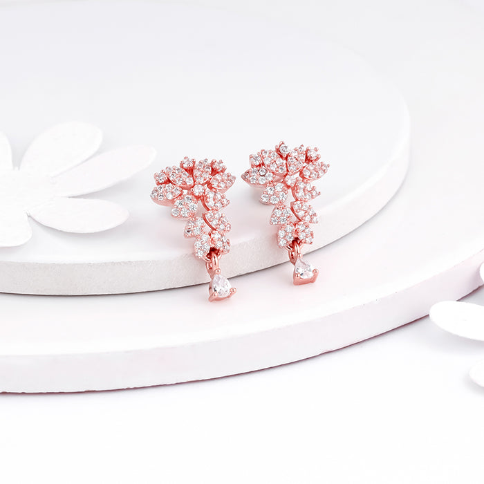 Rose Gold Party Wear Earrings