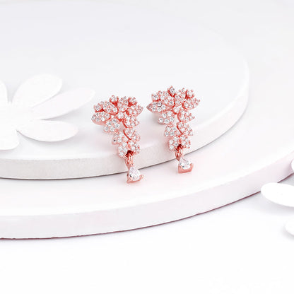 Rose Gold Party Wear Earrings