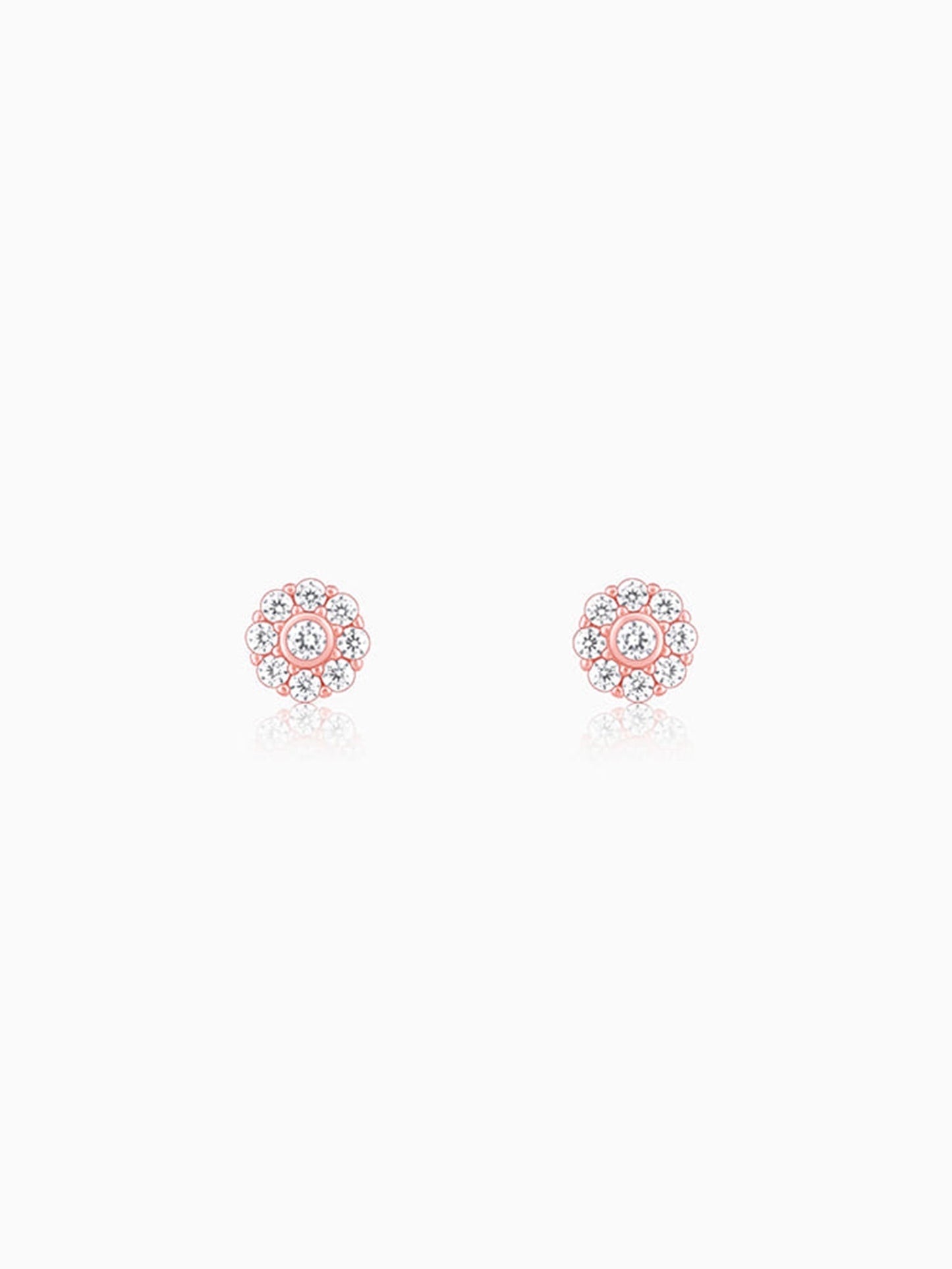 Rose Gold Zircon Eclipse Earrings